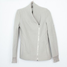 IRO Curty Moto Blazer Jacket 38 US 6 Beige Virgin Wool Retail 870