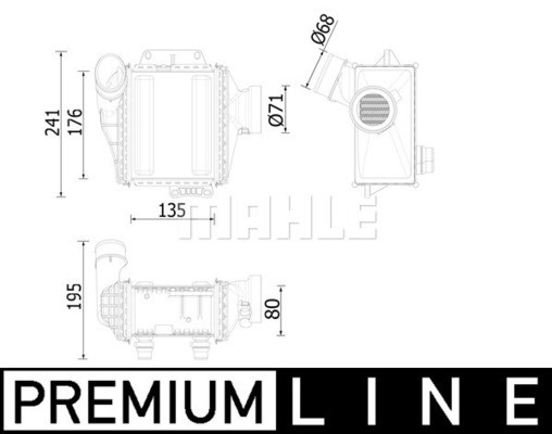Mahle CI 539 000P LadeluftküHler FüR MERCEDES-BENZ C-KLASSE (W205)-image