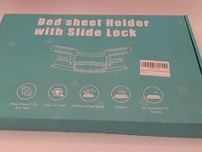 Grey Bed Sheet Holders For Corners, Keep Sheets Firm & Tight With Slide Lock