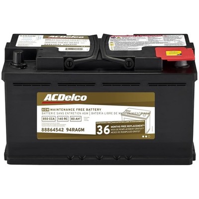 ACDelco Gold 94RAGM (88864542) 36 Month Warranty AGM BCI Group 94R Battery