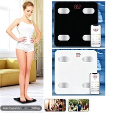 Bluetooth Digital Scale Body Weight Scale w/ Backlit LCD Display 400lb/180KG