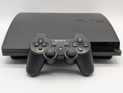 Sony Playstation 3 PS3 Super Slim FAT Konsole mit Original Controller + 3 Spiele