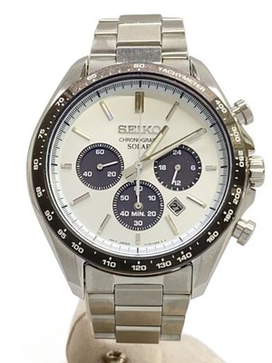 SEIKO Solar Watch Analog Stainless Silver Silver V175 0FA0