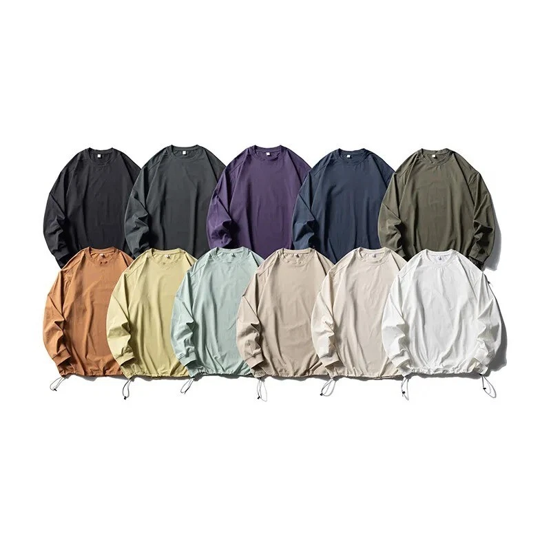 Men Women Quick Dry Long Sleeve T-Shirt Loose Techwear Cityboy Streetwear