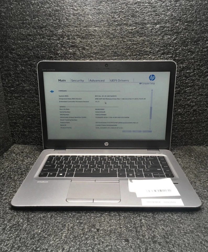 HP EliteBook 745 G3 AMD Pro A10-8700B R6 4C+6G 8GB RAM 256GB SSD Foto 2 de 4