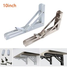 10 Folding Shelf Brackets 2 Pack - Heavy Duty...