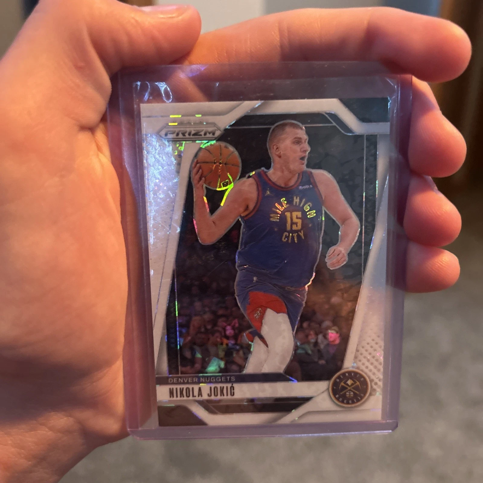 Nikola Jokic 2024-25 Panini Prizm White Cracked Ice Prizm /35 #129