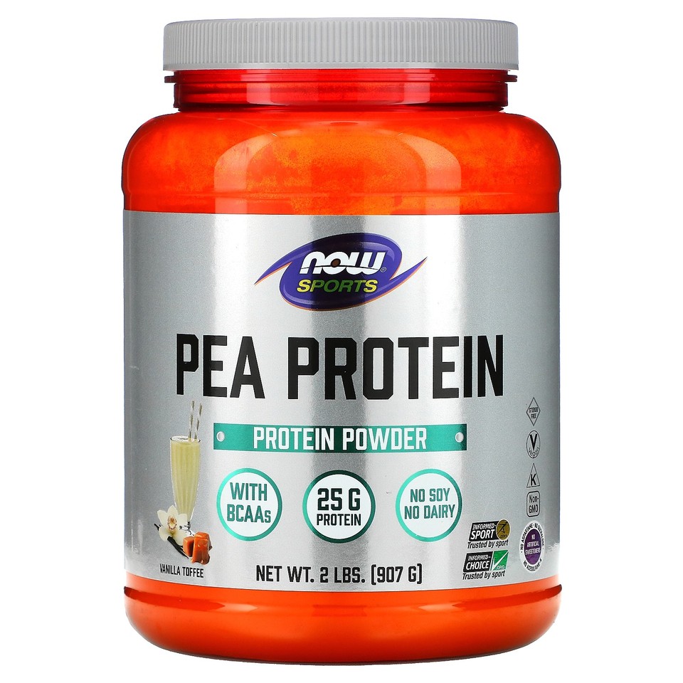 Sports, Pea Protein, Vanilla Toffee, 2 lbs (907 g)