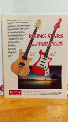 WESTONE GUITARS JAPAN ORIGINAL 1982 PRINT AD. . 11 X 17  a5