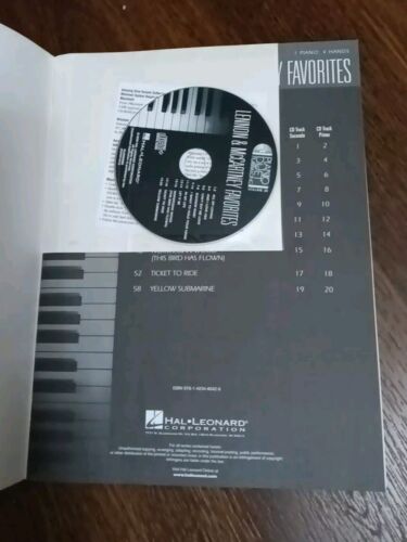 New "Lennon & McCartney Favorites" Beatles Piano Duet Play-Along Vol 38 Book/CD - Picture 2 of 4