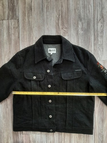 Dolce Gabbana J&ans Gray Wool Vintage Jacket Women Size Large - Picture 14 of 17