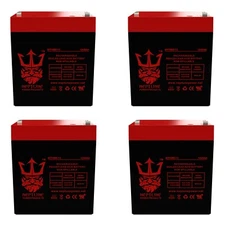 Neptune Power Products 12V 5Ah F2 SLA Battery Replacement For PS-1250 F2- 4 Pack