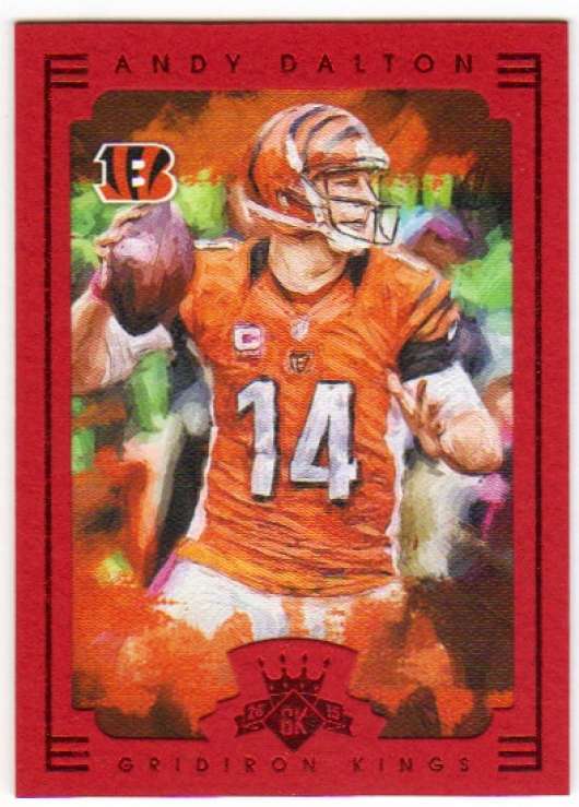2015 Panini Gridiron Kings Framed Parallel Red Frame #39 Andy Dalton Bengals 