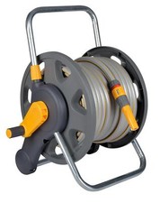 Hozelock Hose Reel With 50m Hose, Stands Free Or Wall Mounted System