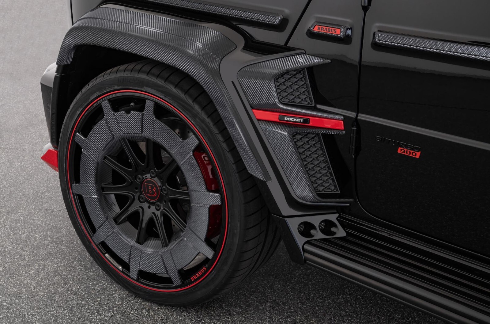 Carbon rim cover caps R21-24 Brabus Rocket 900 for W463a W464 G class Mercedes