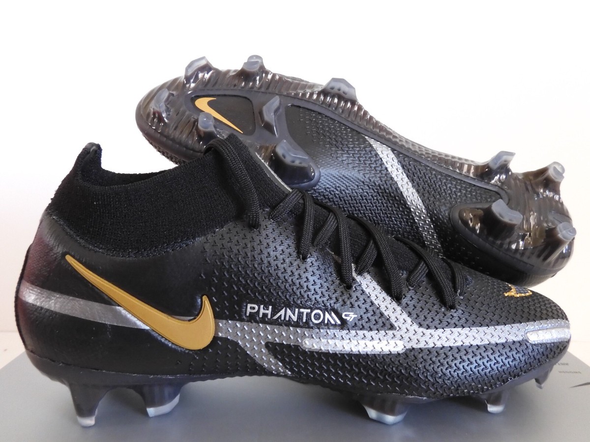 NIKE PHANTOM GT2 ELITE DF FG BLACK-METALLIC DARK GREY SZ 7 [CZ9889
