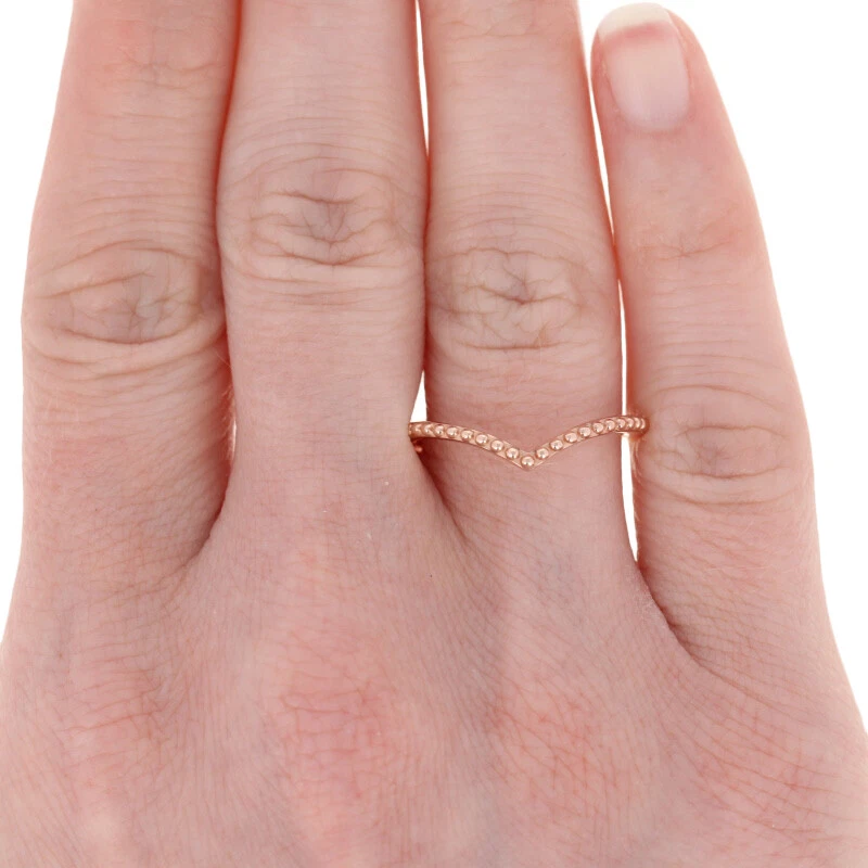 Pandora Rosa Perline Osso a Forchetta Anello - Argento Nuovo Autentico 56 (US - Immagine 2 di 4