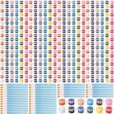 560 Pcs Mini Acrylic Paint Set for Kids 40 Set 12 Colors Washable Paint Strip...