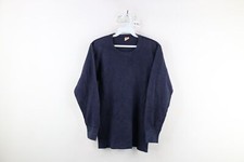 Vintage 70s Hanes Mens Medium Faded Thermal Waffle Knit Long Sleeve T-Shirt USA