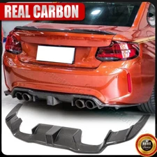 Fits BMW F87 M2 M2C 2016-2021 Rear Bumper Lip Diffuser Spoiler REAL CARBON FIBER