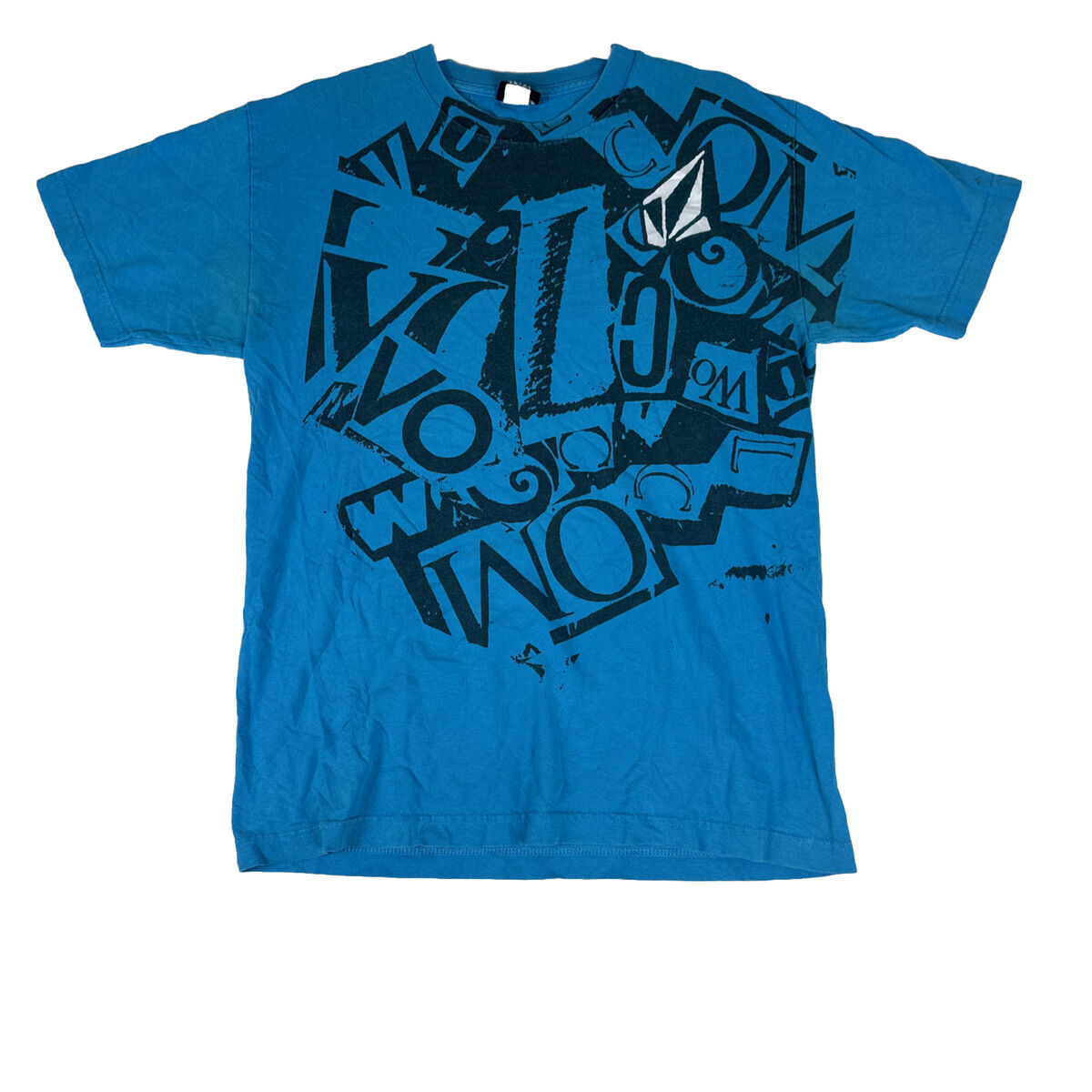 Vintage Y2K Volcom Men Size M Blue Pyramid Logo Skate Surf Vintage Y2K Volcom Men Size M Blue Pyramid Logo Skate Surf
