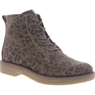 Comfortiva Womens Resee Leather Leopard Ankle Booties Shoes BHFO 2980