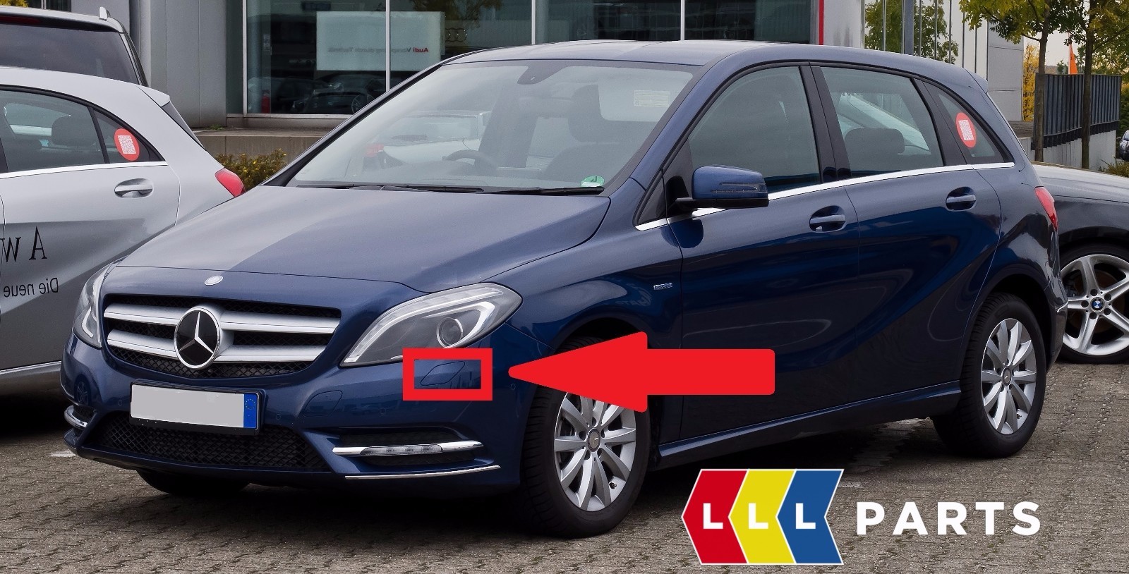 Genuine MB B W246 Front Headlight Washer Cap Left A24688508229999  