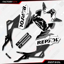Gray Repsol Graphic Sticker kit fits Honda Grom 2017 2018 2019 2020 MSX125   1