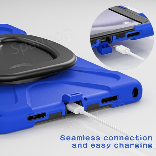 Strap Case For Samsung Galaxy Tab S9 FE S9 S8 S7 A9 A8 A7 Stand Shockproof Cover - Picture 110 of 243
