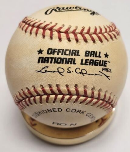 Autographed WARREN SPAHN "HOF 73" Official National League Baseball w/COA - Picture 2 of 2