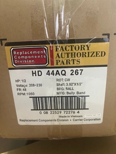 HD44AQ267 Blower Motor ECM, 1/2 HP, X13