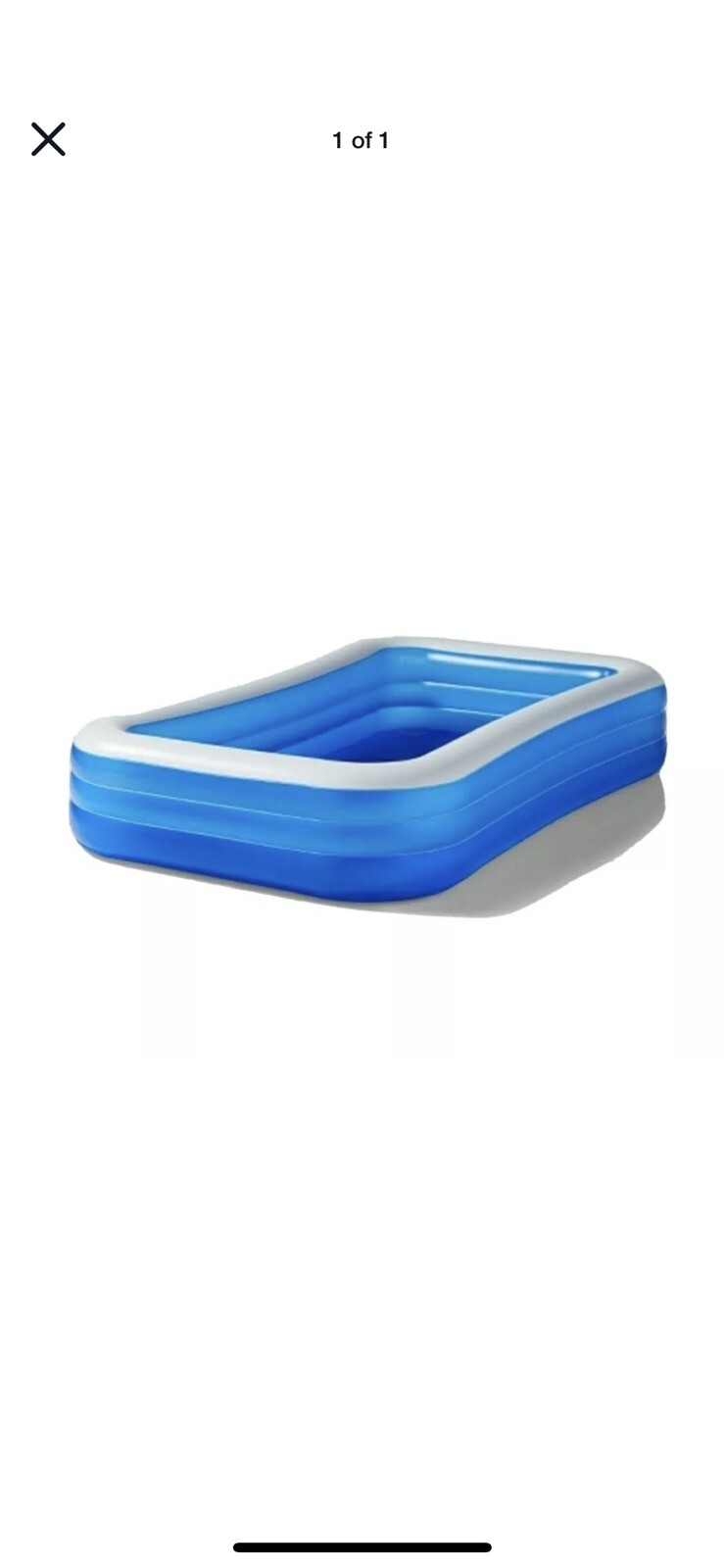 SUN SQUAD 10 ft Inflatable Rectangular Family Above Ground Pool 10x22 ...