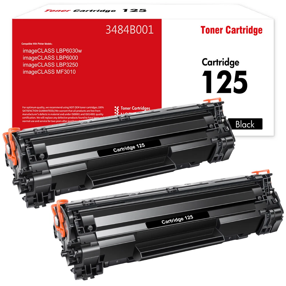 2 Pack CRG-125 For Canon 125 Toner Cartridge ImageCLASS MF3010