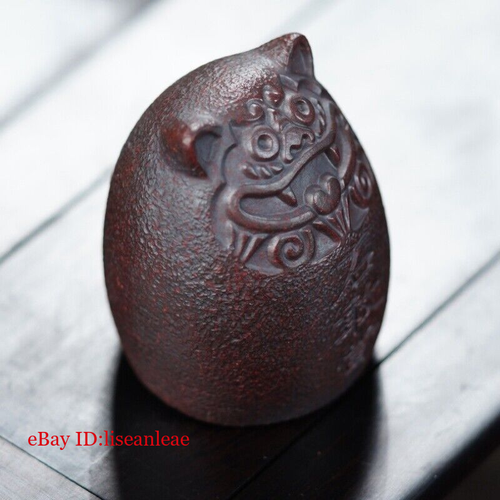 handmade tea pet holder for lid of tea pot lion statue mascot yixing zisha rack - Picture 4 of 10