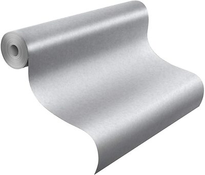 Rasch Vliestapete Barbara Becker 486902 silber-metallic schimmernd glatte Optik