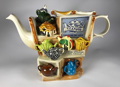 Paul Cardew LE /500 Signed Teapots Through The Ages Large Gold