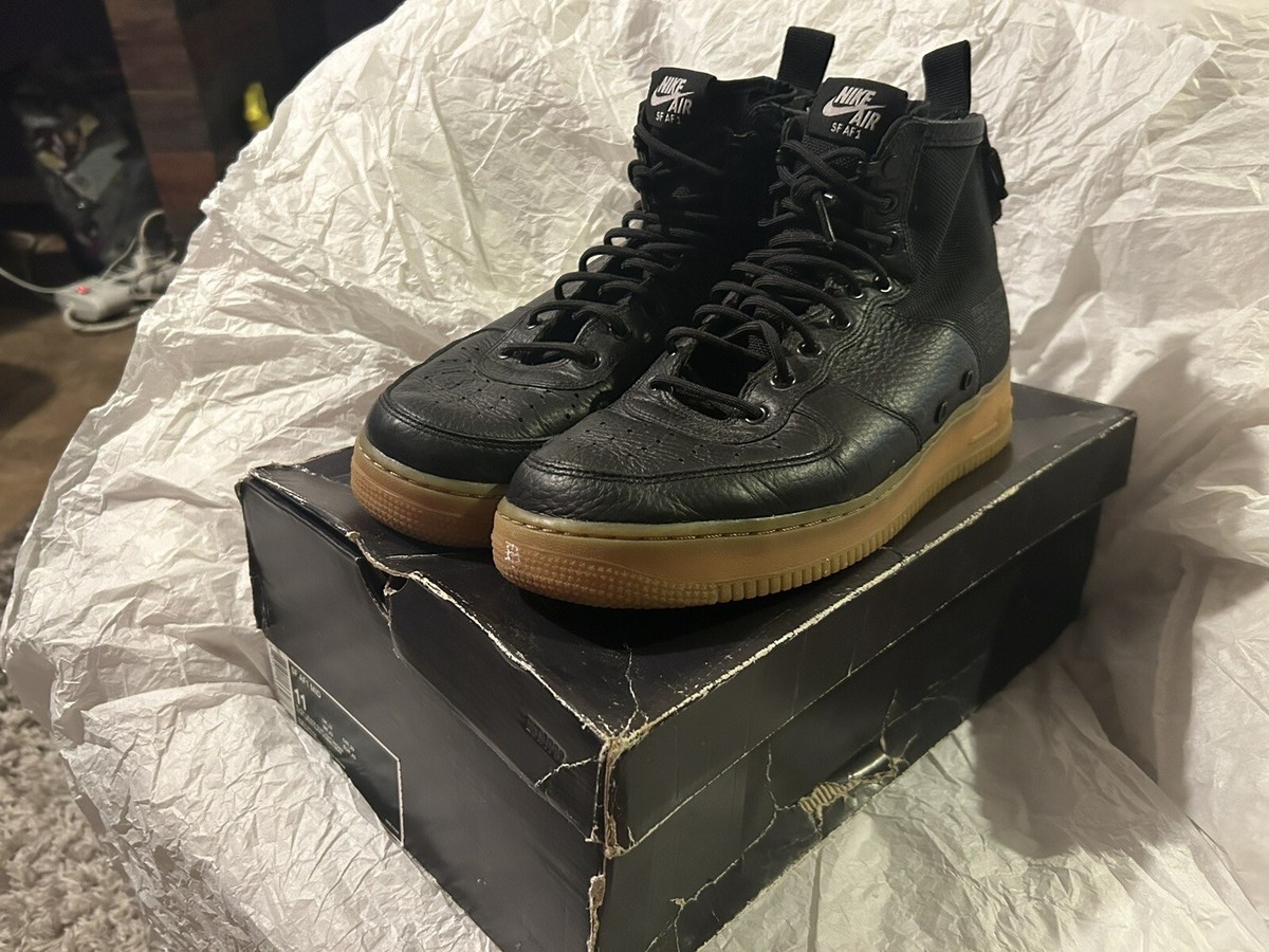 sf air force 1 mid black gum
