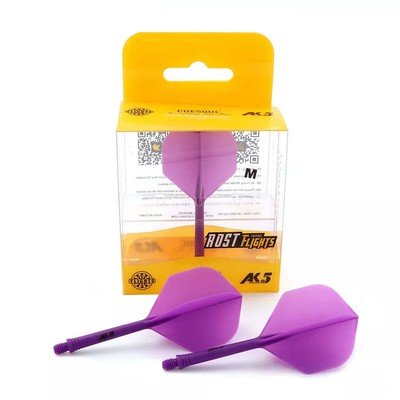 CUESOUL ROST AK5 Integrated Dart Shaft & Flight - Standard Shape Short - Purple