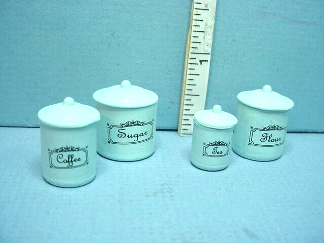 Miniature Cannister Set #IM65612 Blue Handley 1/12th Scale | eBay