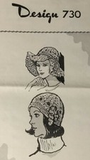 730 Vintage Two crocheted hats Pattern to CROCHET Reproduction
