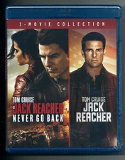 JACK REACHER 1 and 2: Never Go Back - Tom Cruise 2 Movie Collection, NEW BLU RAY