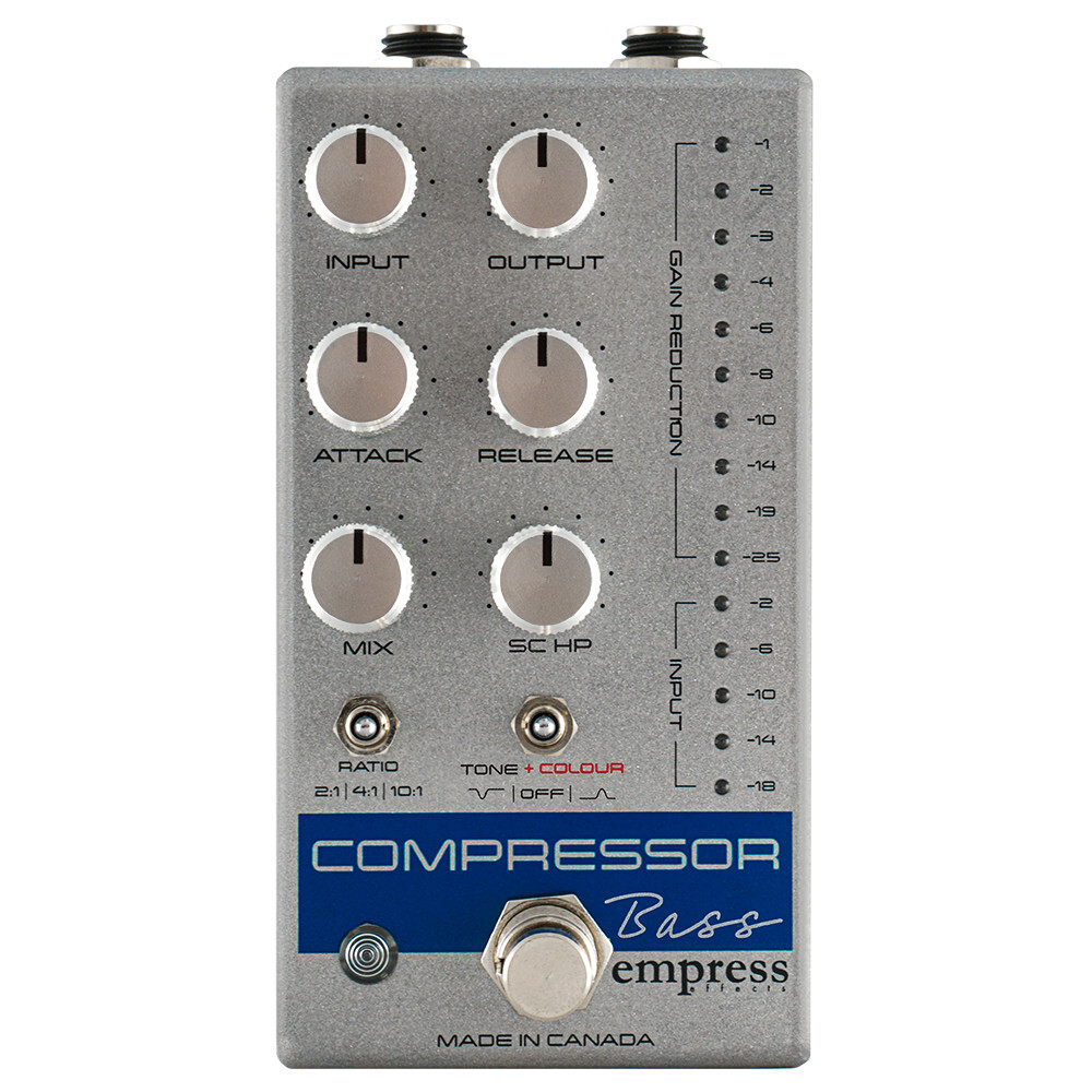 Педаль басовых эффектов Empress Bass Compressor, серебристый блеск