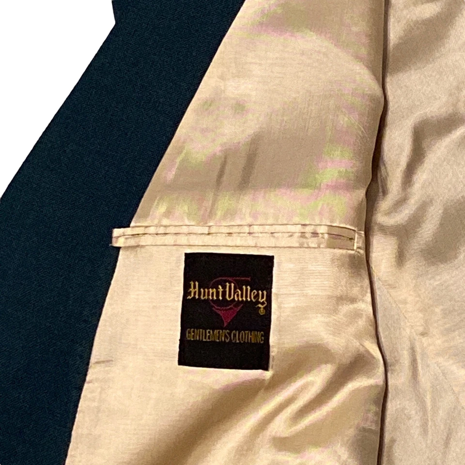 Chaqueta de caballero Hunt Valley verde oscuro con 2 botones 26" x 31" Foto 4 de 4