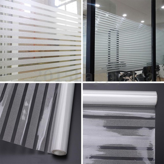 45x200cm Window Film Striped Shutters Sticker for Home Office Privacy