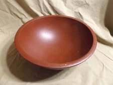 Primitive Vintage Painted Wood Sirocco? Bowl Country Cabin Farmhouse Chic 10x11"