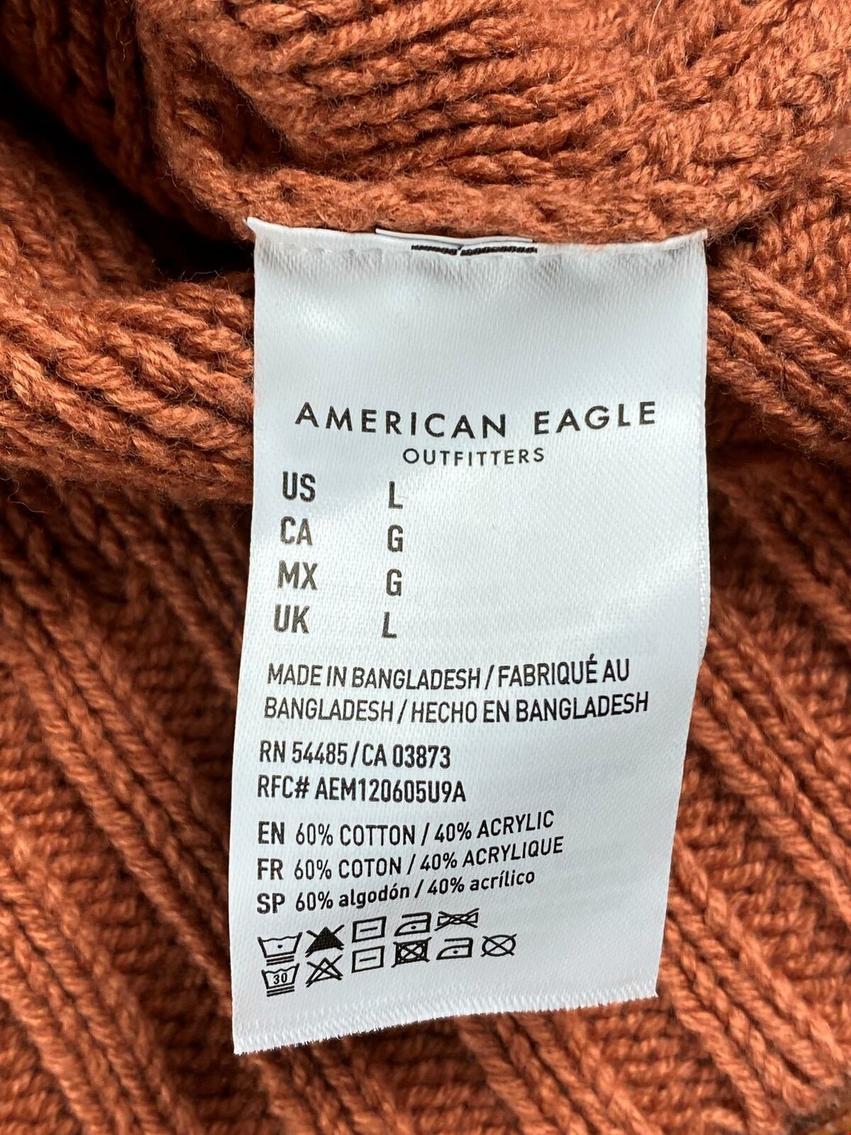 AMERICAN EAGLE Button Down Brown Cropped Cardigan… - image 6