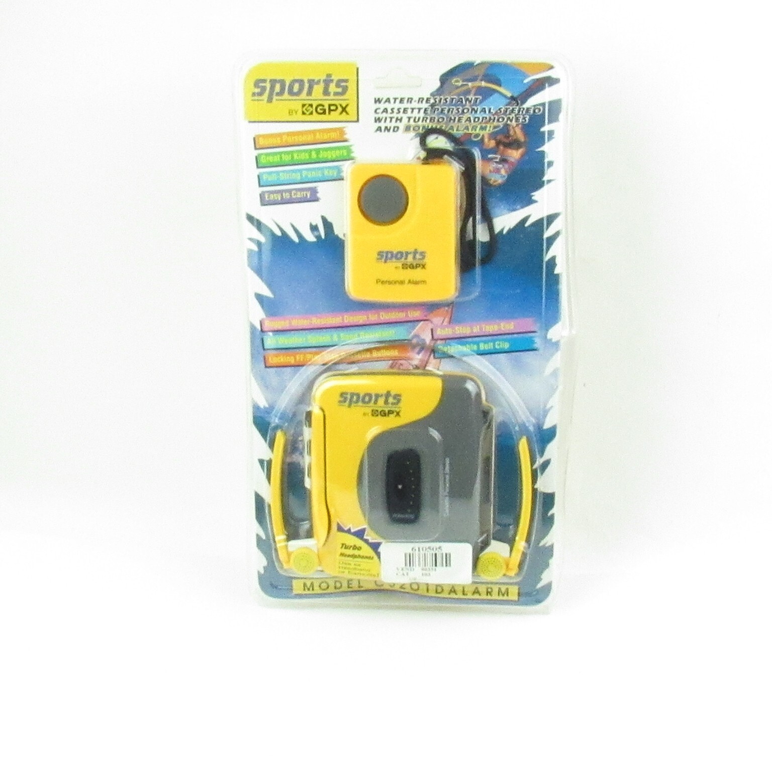 New Sports by GPX Cassette Personal Stereo Turbo Headphones 