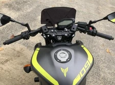 YAMAHA 2018-2023 MT-09 WOODCRAFT 1.5" CLIPON ADAPTER PLATE WITH BLACK BARS