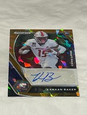 2021 Prizm Draft Picks KAWAAN BAKER #DPA-KAW RC AUTO  ORANGE RACKED ICE SAINTS