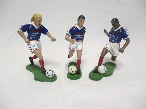 Lot De 4 Figurines Foot : Zidane, Henry, Trezeguet (FT Champs) + Zidane New Starlux 1998